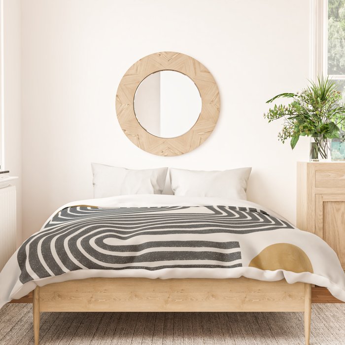 Mid Century Modern Line Duvet Cover Gallery Image 3
