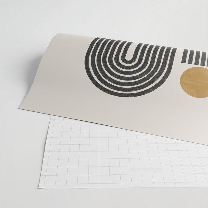 Mid Century Modern Line Wrapping Paper Gallery Image 2