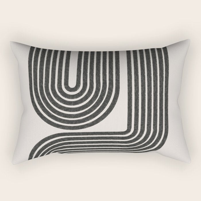 Mid Century Modern Line Rectangular Pillow Gallery Image 1