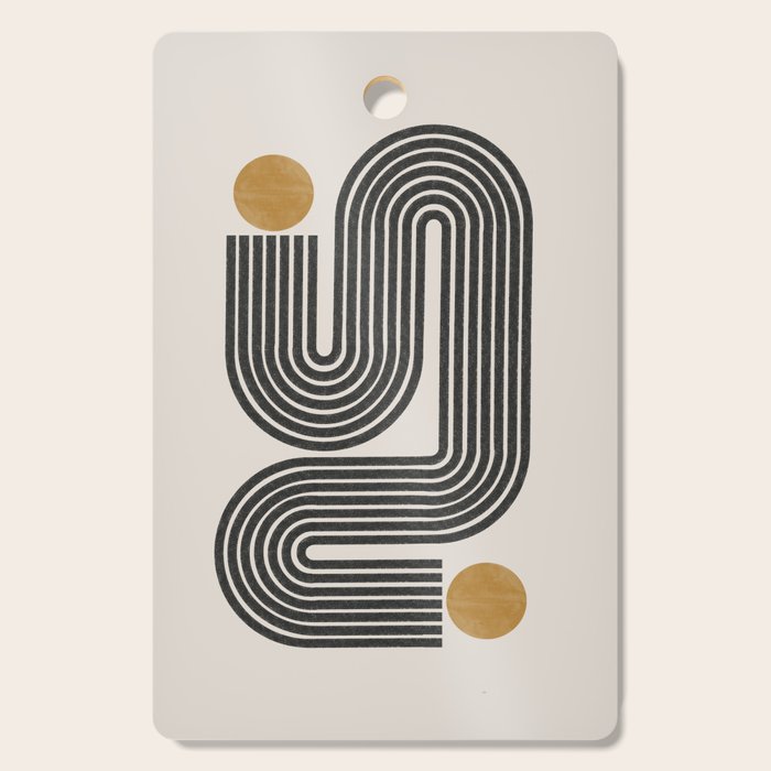 Mid Century Modern Line Cutting Board Gallery Image 1