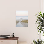 Beach Walk At Sunrise Photo | Dutch Coast Travel Photography Art Print | Egmond Aan Zee Holland In Pastel Colors Poster Gallery Image 2