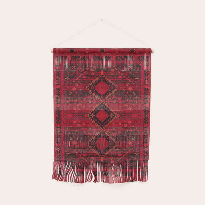 Scarlet Elegance: Oriental Moroccan & Ottoman Artistry Wall Hanging Gallery Image 1