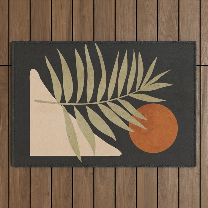 Tropical Leaf- Abstract Art 9/1 Outdoor Rug Gallery Image 1