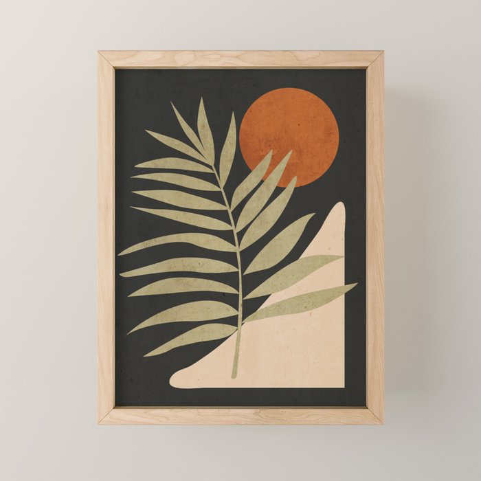 Tropical Leaf- Abstract Art 9/1 Mini Art Print Gallery Image 1