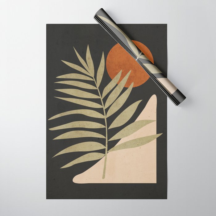 Tropical Leaf- Abstract Art 9/1 Wrapping Paper Gallery Image 1