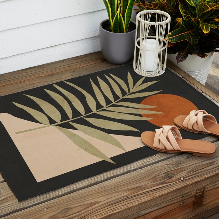 Tropical Leaf- Abstract Art 9/1 Outdoor Rug Gallery Image 2
