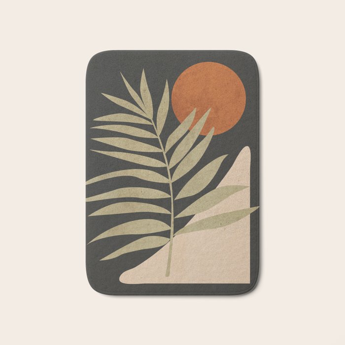 Tropical Leaf- Abstract Art 9/1 Bath Mat Gallery Image 1