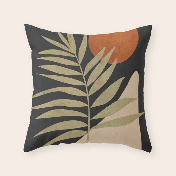 Tropical Leaf- Abstract Art 9/1 Throw Pillow Gallery Image 6