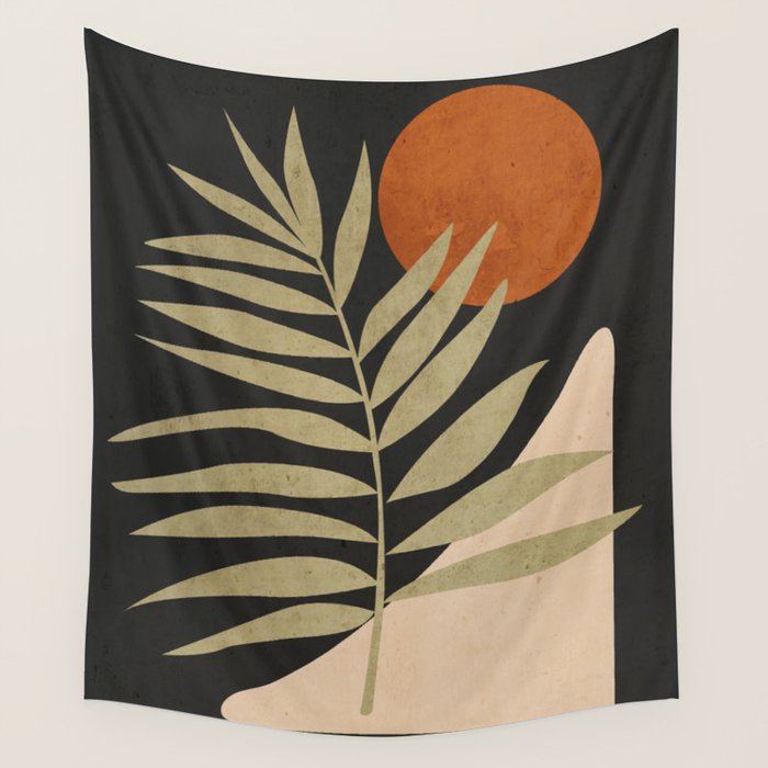 Tropical Leaf- Abstract Art 9/1 Wall Tapestry Gallery Image 1