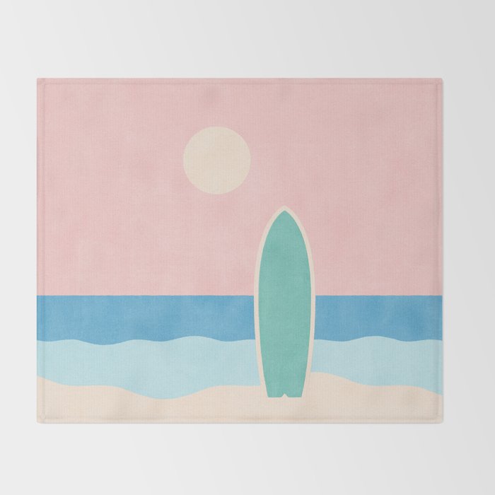 LANDSHAPES - Beach - day Throw Blanket Gallery Image 2