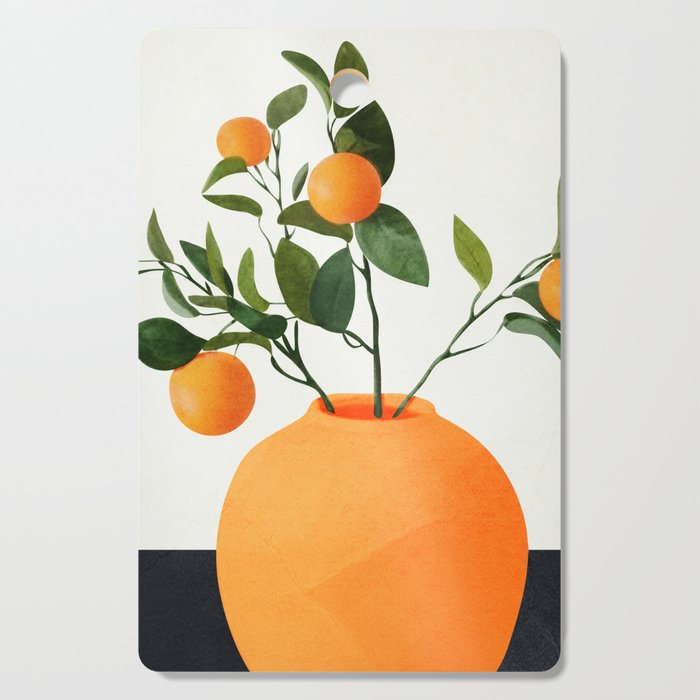  Orange Tree Branch in a Vase 02 Cutting Board Gallery Image 1