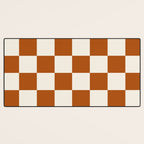 Checkered (Rust Cream) Desk Mat Gallery Image 3