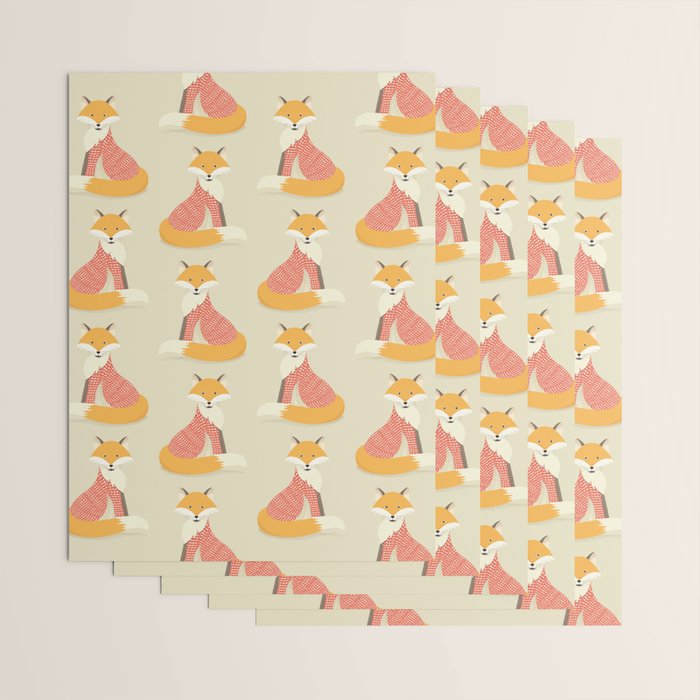 Whimsical Red Fox Wrapping Paper Gallery Image 3