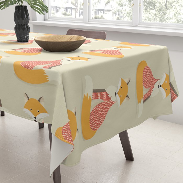 Whimsical Red Fox Tablecloth Gallery Image 3