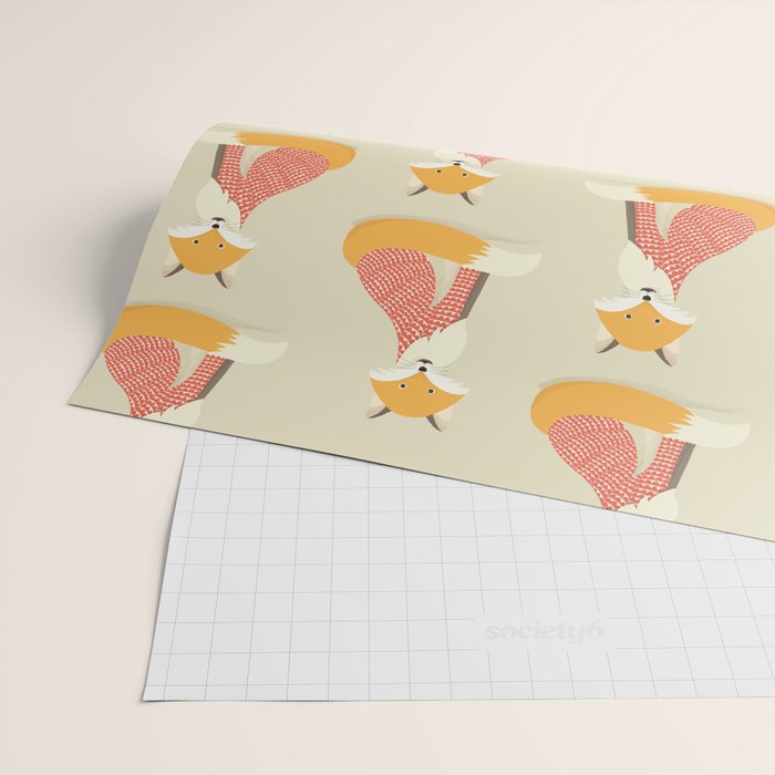 Whimsical Red Fox Wrapping Paper Gallery Image 2