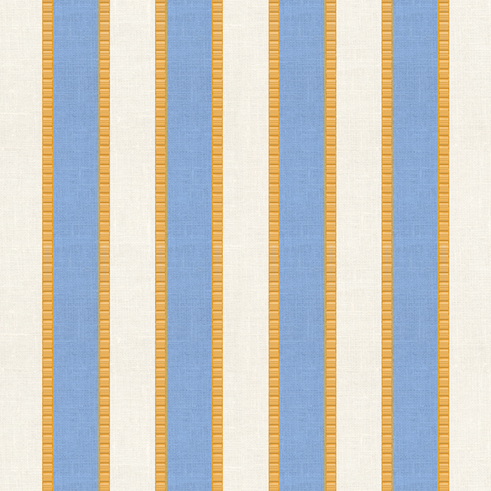 Vintage Cabana Stripe Pastel Blue And Gold Retro Coastal Beach Vibe Coffee Mug Gallery Image 2