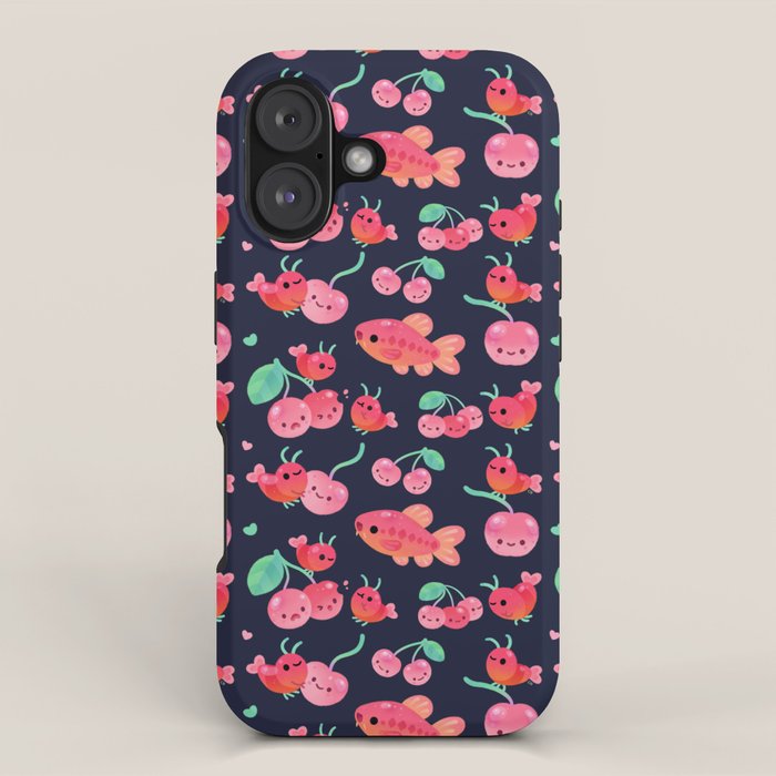 Cherry shrimp and Cherry barb iPhone Case Gallery Image 1