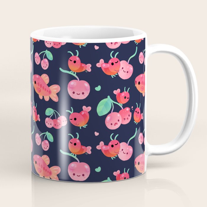 Cherry shrimp and Cherry barb Coffee Mug Gallery Image 1