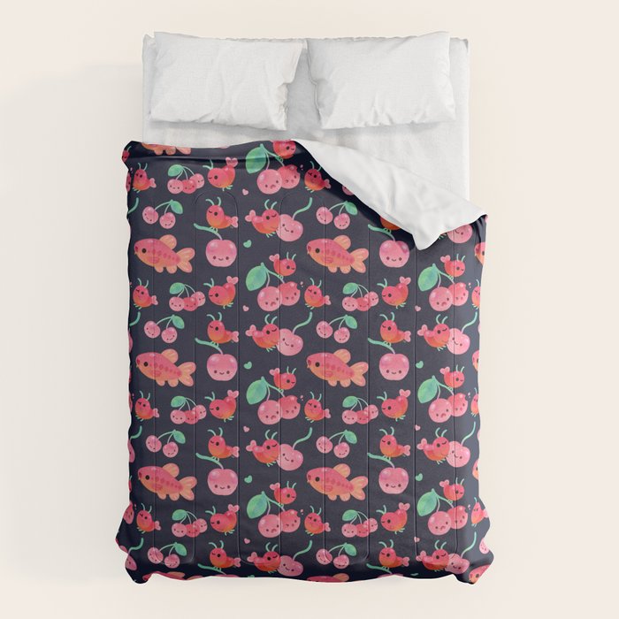 Cherry shrimp and Cherry barb Comforter Gallery Image 6