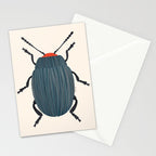 Blue and orange beetle Stationery Card Gallery Image 2