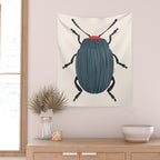 Blue and orange beetle Wall Tapestry Gallery Image 2