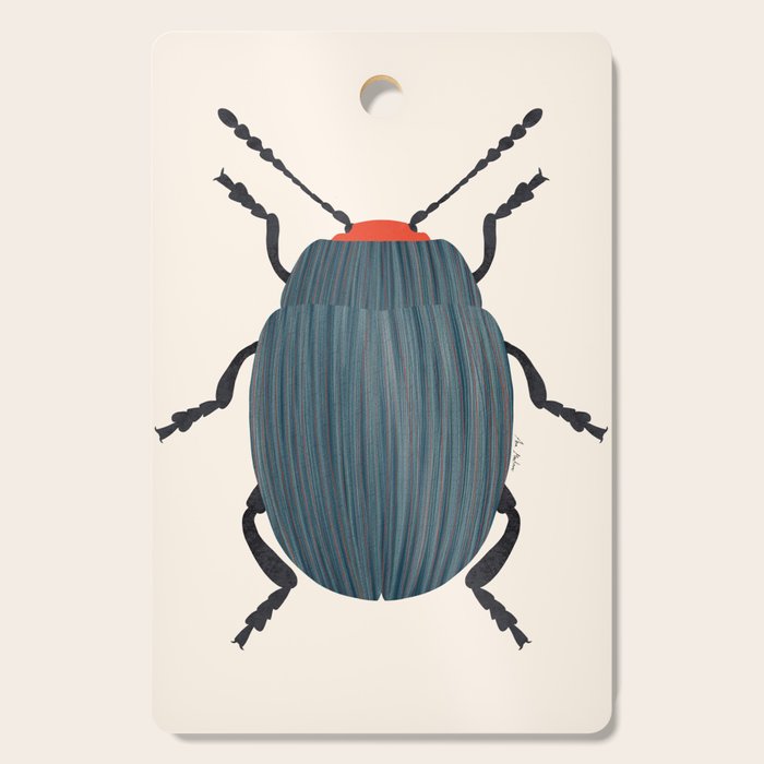 Blue and orange beetle Cutting Board Gallery Image 1