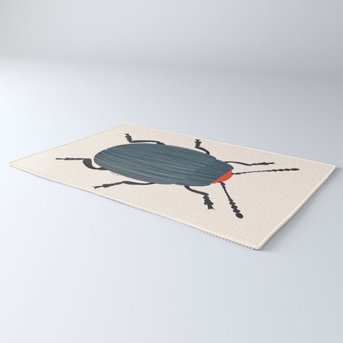 Blue and orange beetle Rug Gallery Image 3