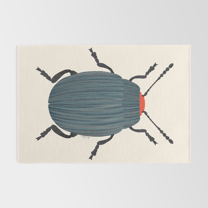 Blue and orange beetle Rug Gallery Image 2