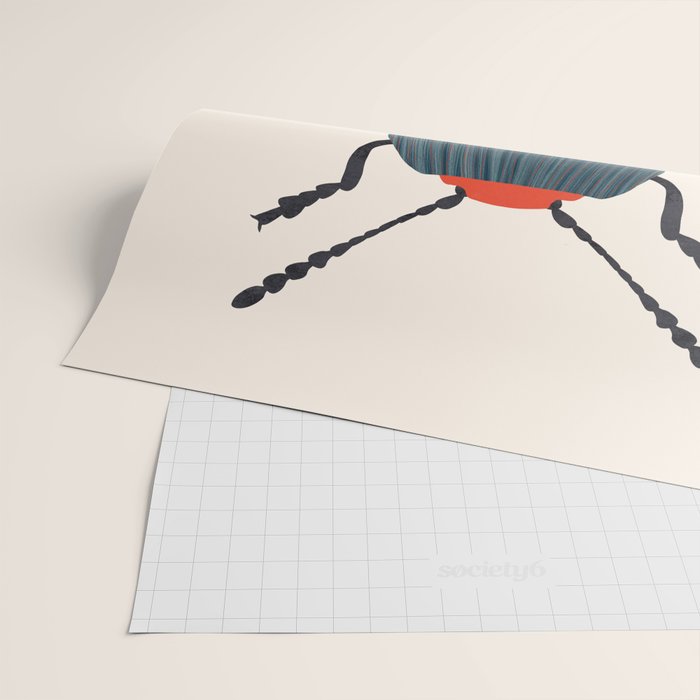 Blue and orange beetle Wrapping Paper Gallery Image 2