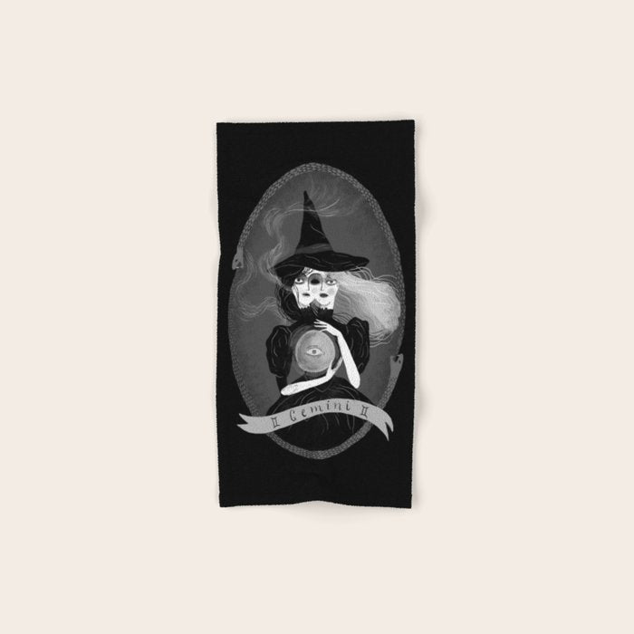 Gemini Witchy Zodiac Bath Towel Gallery Image 1