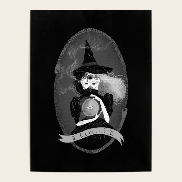 Gemini Witchy Zodiac Poster Gallery Image 4