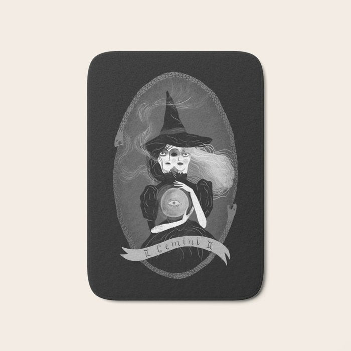 Gemini Witchy Zodiac Bath Mat Gallery Image 1