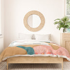 Modern Bohemian Morning Newspaper | Tropical Banana Leaves Palm Watercolor | Boho Woman & Decor Duvet Cover Gallery Image 3
