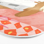 Modern Bohemian Morning Newspaper | Tropical Banana Leaves Palm Watercolor | Boho Woman & Decor Bath Mat Gallery Image 3