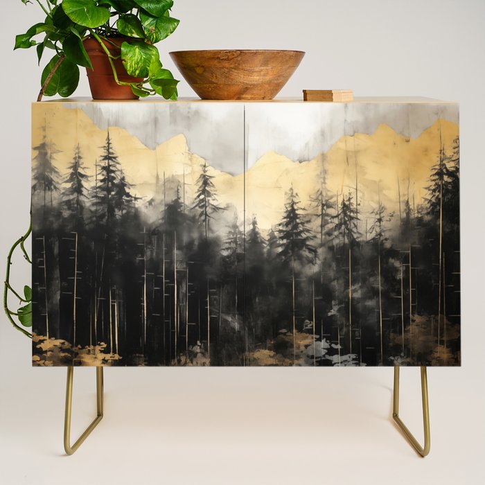 Pacific Northwest Golden Mountain Forest IV Credenza Gallery Image 1