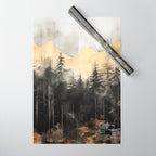 Pacific Northwest Golden Mountain Forest IV Wrapping Paper Gallery Image 1