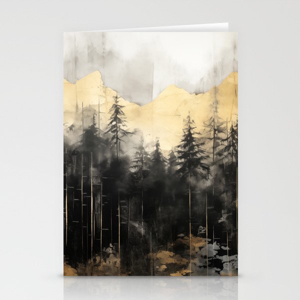 Pacific Northwest Golden Mountain Forest IV Stationery Card Gallery Image 2