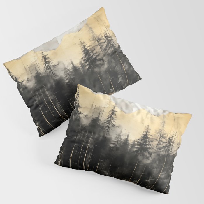 Pacific Northwest Golden Mountain Forest IV Pillow Sham Gallery Image 3