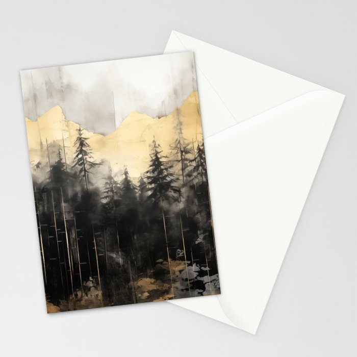 Pacific Northwest Golden Mountain Forest IV Stationery Card Gallery Image 2
