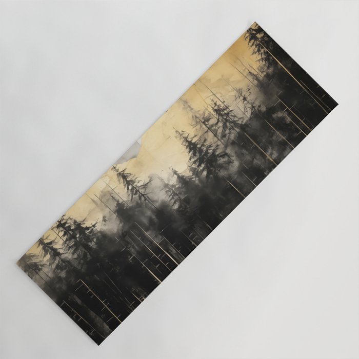 Pacific Northwest Golden Mountain Forest IV Yoga Mat Gallery Image 1