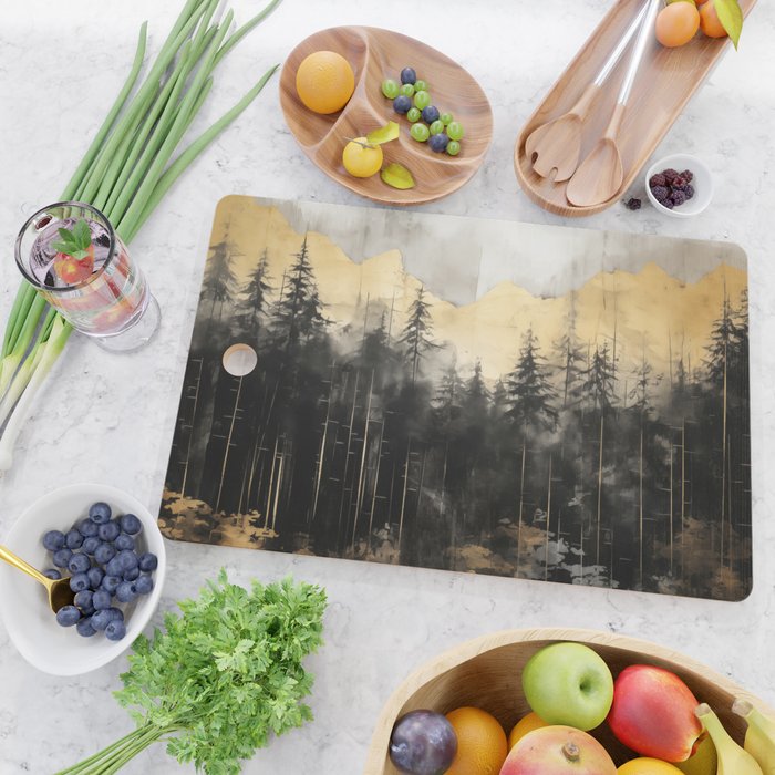 Pacific Northwest Golden Mountain Forest IV Cutting Board Gallery Image 2