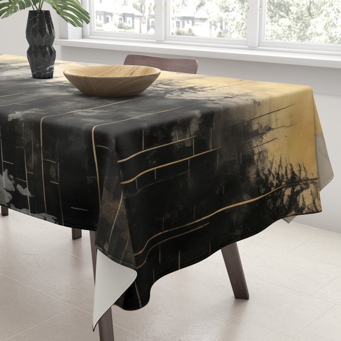 Pacific Northwest Golden Mountain Forest IV Tablecloth Gallery Image 3