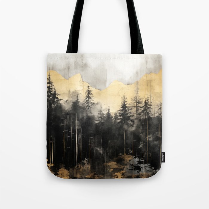 Pacific Northwest Golden Mountain Forest IV Tote Bag Gallery Image 1