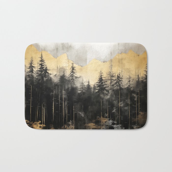 Pacific Northwest Golden Mountain Forest IV Bath Mat Gallery Image 1