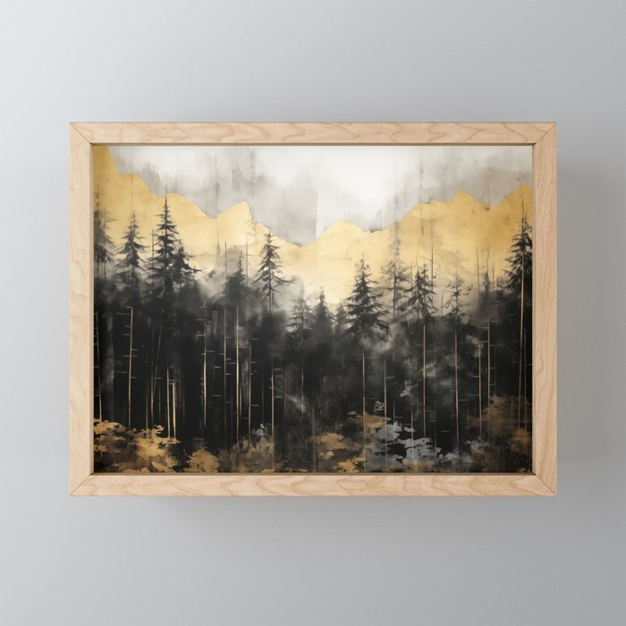 Pacific Northwest Golden Mountain Forest IV Mini Art Print Gallery Image 1