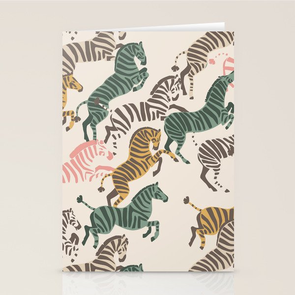 Zebra Stampede Stationery Card Gallery Image 2