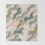 Zebra Stampede Throw Blanket Gallery Image 2