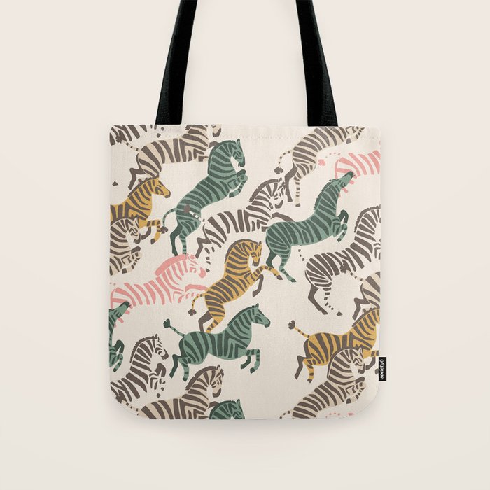 Zebra Stampede Tote Bag Gallery Image 1