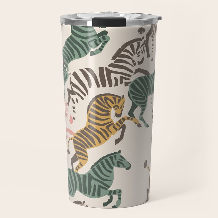 Zebra Stampede Travel Mug
