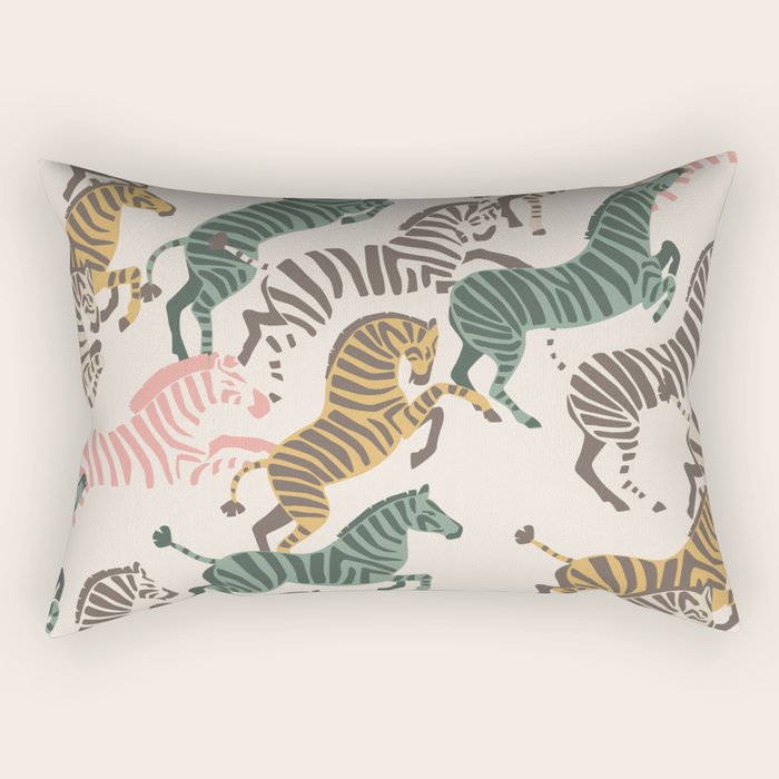 Zebra Stampede Rectangular Pillow Gallery Image 2